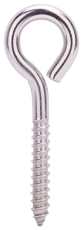 ProSource LR262 Lag Eye Bolt, 9 mm Thread, Screw Thread, 2 in L Thread, 1-3/8 in Dia Eye, 374 lb Working Load