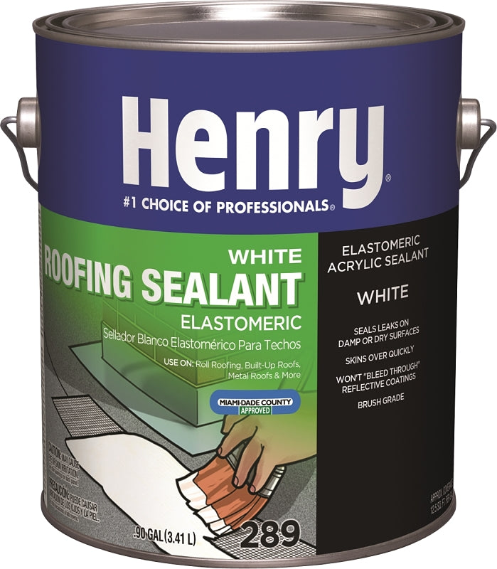 Henry HE289046 Roof Sealant, White, 3.41 L Can, Liquid
