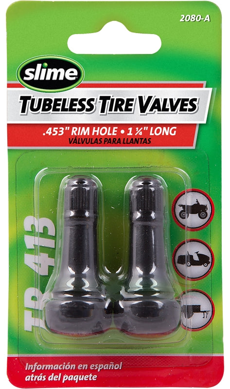 Slime 2080-A Tubeless Tire Valve, Rubber