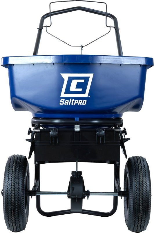 Chapin 8201A Salt Spreader, 80 lb, Steel Frame, Poly Hopper, Pneumatic Wheel