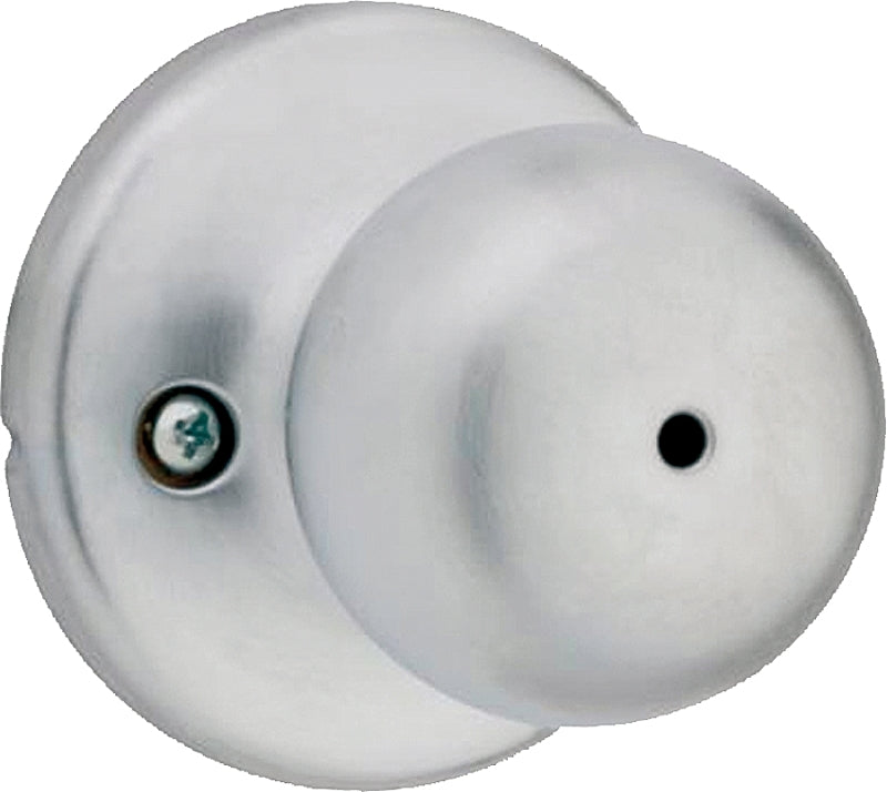 Weiser Fairfax Series 9GAC3310-007 Privacy Door Knob, 1-15/16 in Dia Knob, Satin Chrome