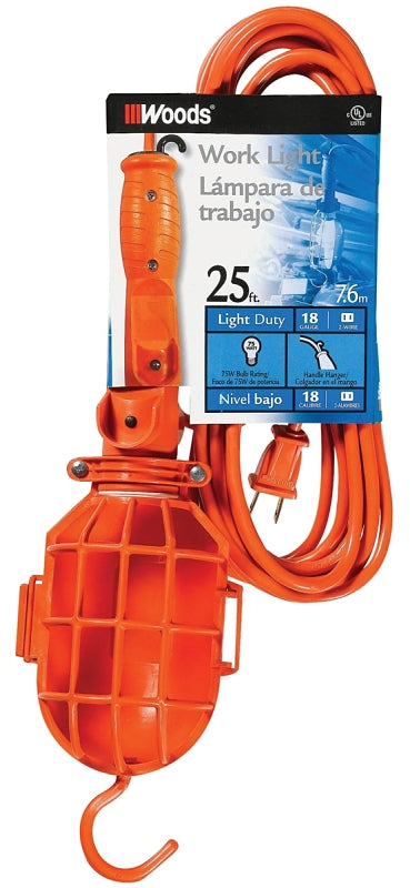 CCI 0201 Work Light with Plastic Guard, 125 V, Orange