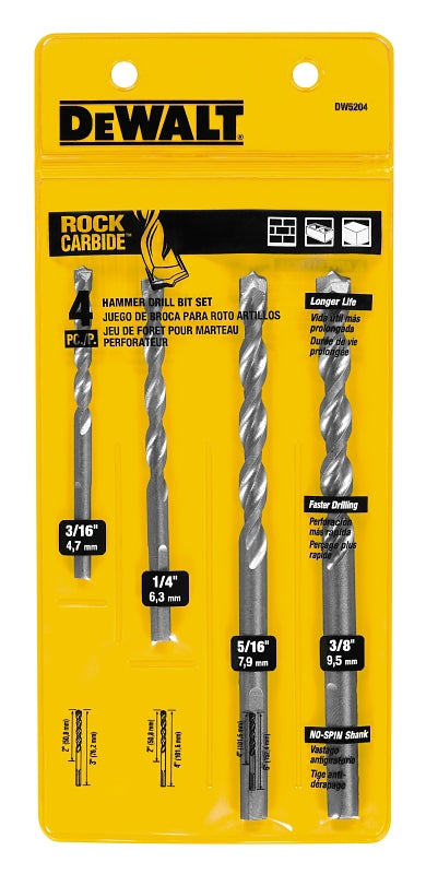 DW5204 DRILL BIT HAMMER SET4PC