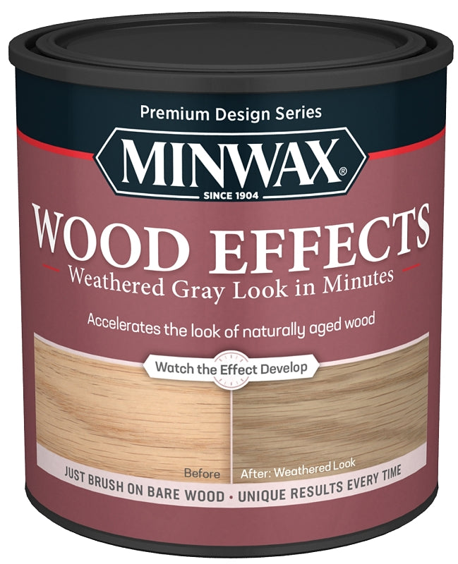 Minwax Design Series 402140000 Wood Effects Stain, Weathered Gray, 1 qt