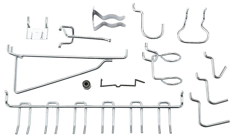 National Hardware N112-062 Peg Hook Assortment, 1/8, 1/4 in Opening, Steel, Zinc