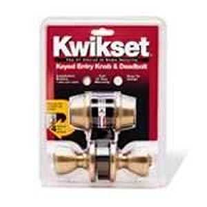 Kwikset 695T 5CP6ALRCSK6 Deadbolt Security Set, Knob Handle, Tylo Design, Antique Brass, 3 Grade