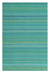 Border Concepts 21374 Outdoor Mat, 6 ft L, 9 ft W, Mixed, Reversible Pattern, Plastic Rug, Tropical