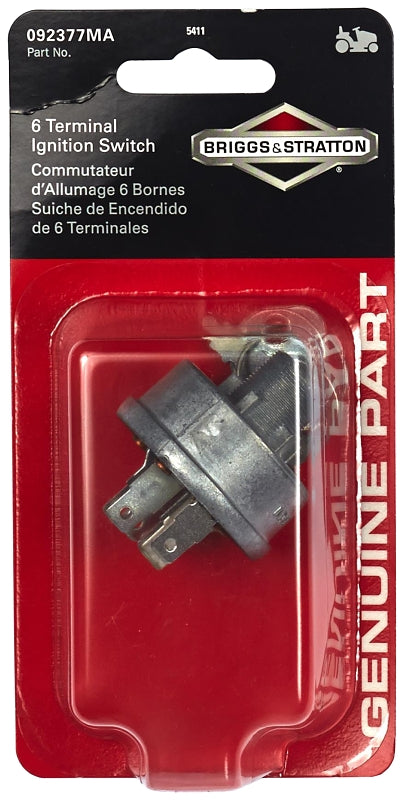 Briggs & Stratton 5411K Ignition Switch, 6-Terminal, For: Briggs & Stratton Engines