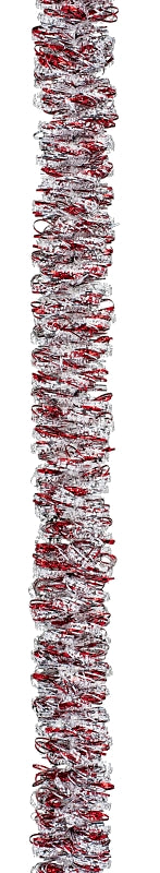 Holidaytrims 3786452 Deluxe Angel Hair Garland, Red/Silver