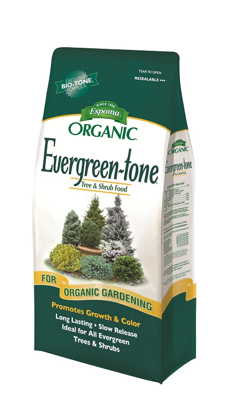 Espoma Evergreen-tone ET8 Plant Food, 8 lb, Bag, 4-3-4 N-P-K Ratio