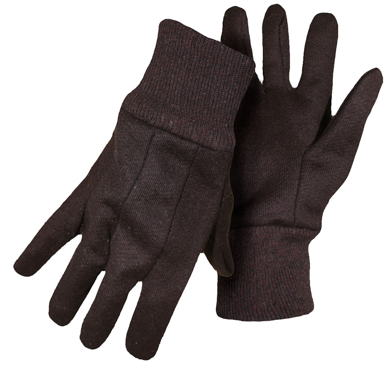 Boss 4020-12 Jersey Gloves, L, Knit Wrist Cuff, Cotton, Brown