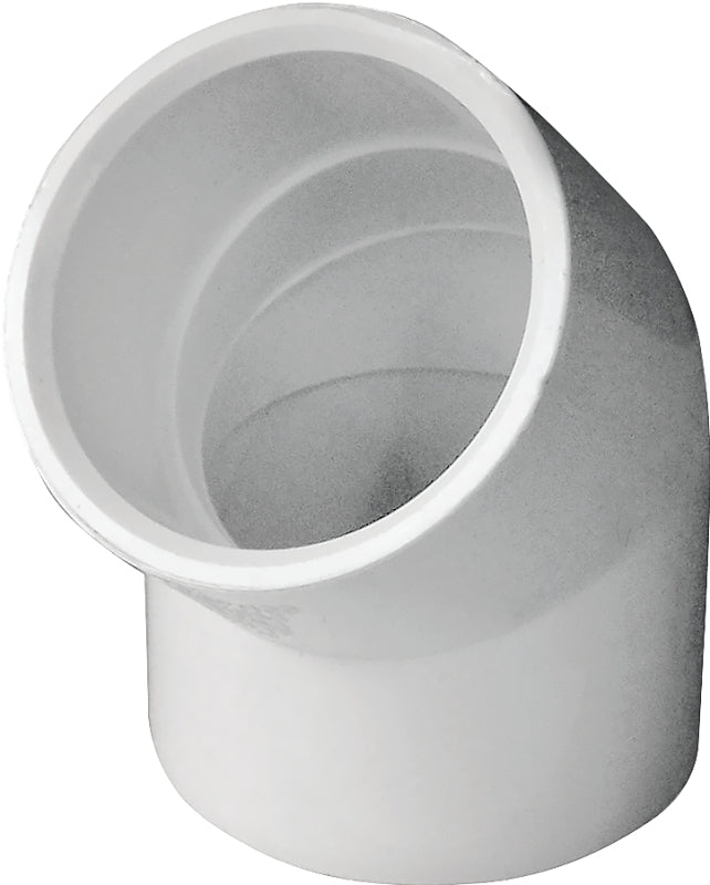 Xirtec 140 435484 Pipe Elbow, 1-1/4 in, Socket, 45 deg Angle, PVC, White, SCH 40 Schedule, 150 psi Pressure
