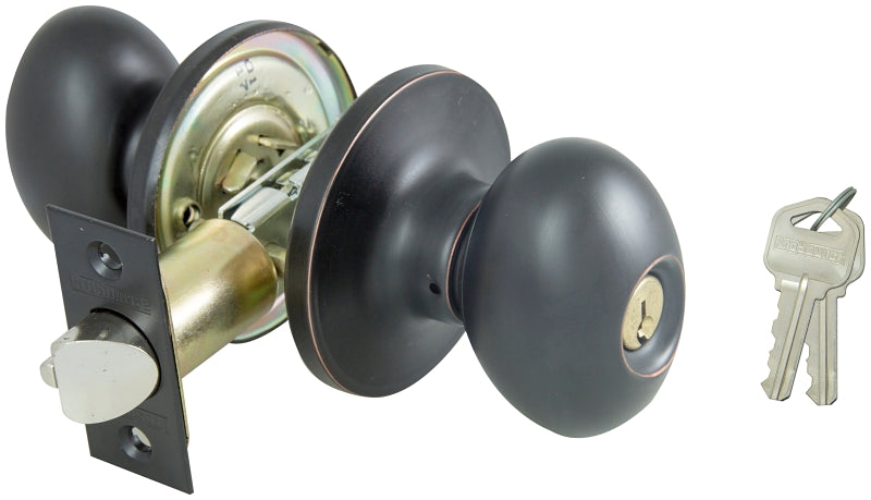 ProSource Entry Knob Lockset, TYL Tubular, Bronze