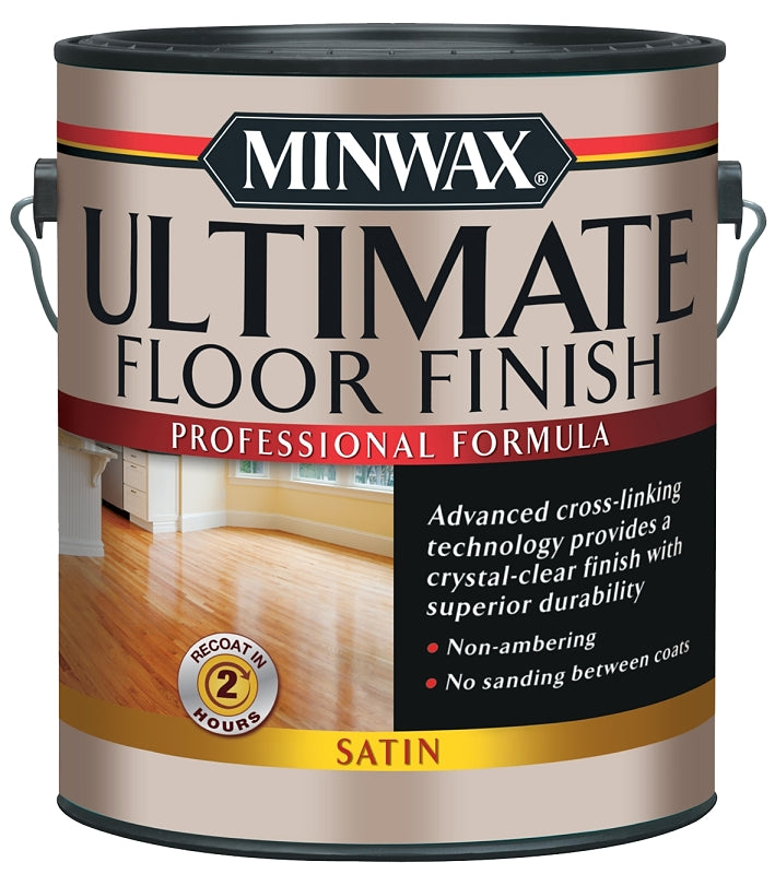 Minwax 131030000 Ultimate Floor Finish Paint, Liquid, Crystal Clear, 1 gal, Can