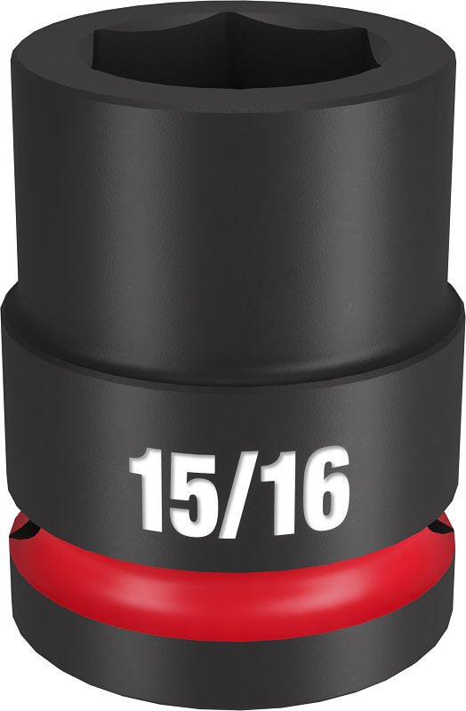 Milwaukee SHOCKWAVE Impact Duty Series 49-66-6306 Shallow Impact Socket, 15/16 in Socket, 3/4 in Drive, Square Drive