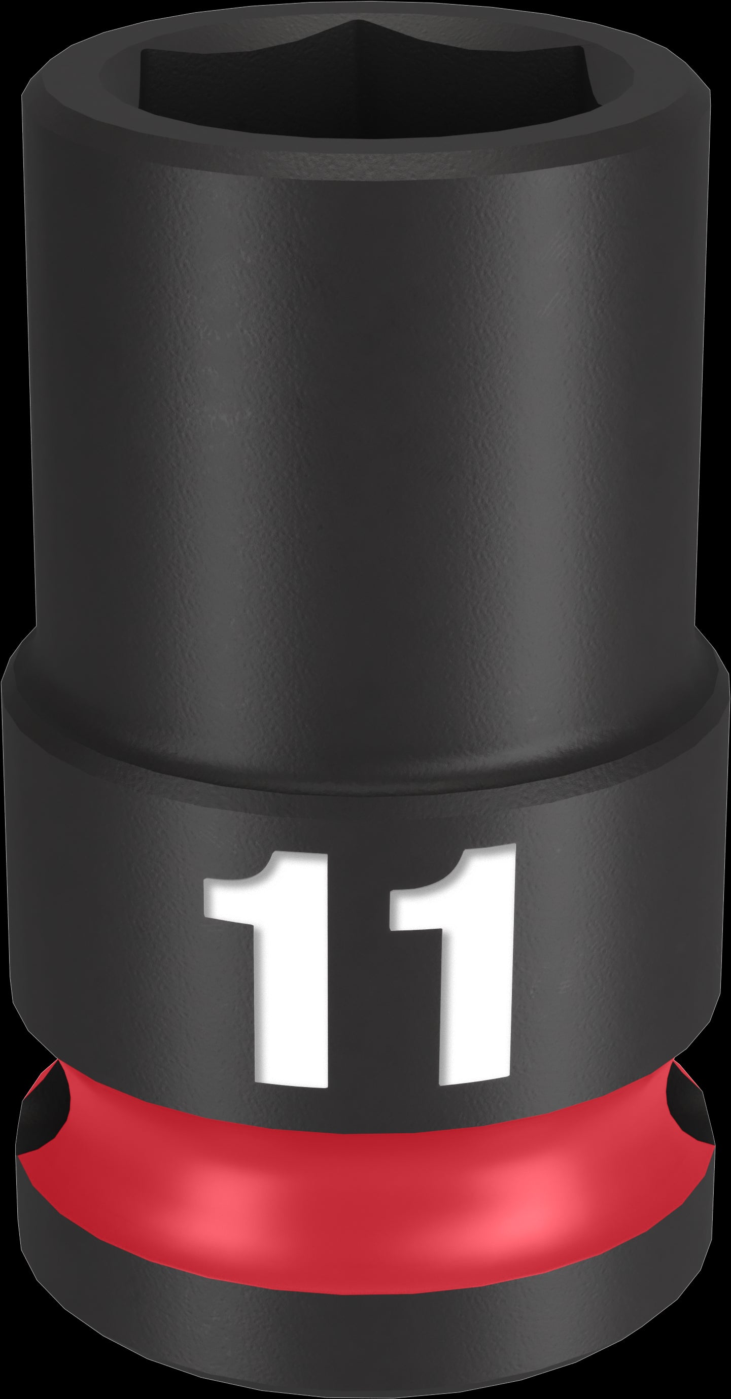 Milwaukee SHOCKWAVE Impact Duty Series 49-66-6135 Shallow Impact Socket, 11 mm Socket, 3/8 in Drive, Square Drive