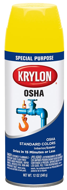 Krylon K01813777 Safety Spray Paint, Gloss, 12 oz