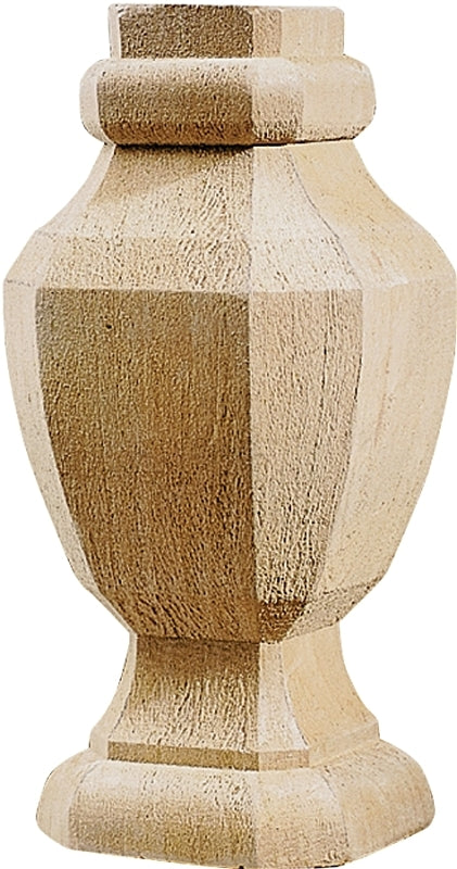 UFP 106089 Post Top, 6-3/4 in H, Deluxe Octagon, Pine, White