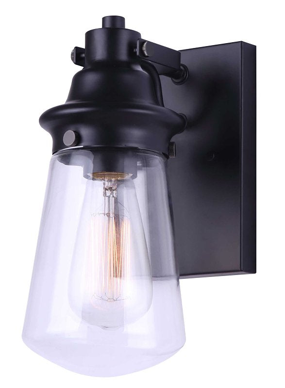 Canarm KORBER IOL458BK Outdoor Light, 60 W, Type A Lamp, Black Fixture, Matte Fixture