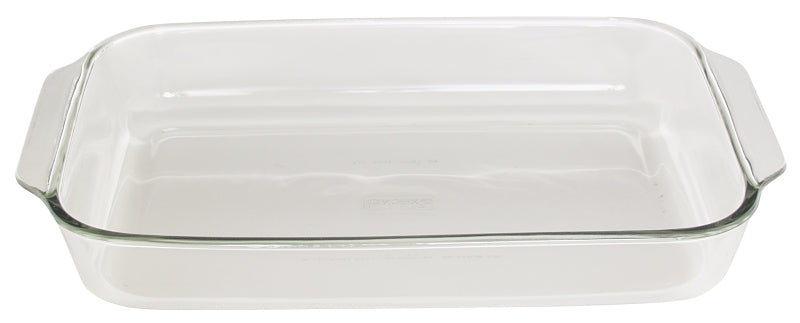 Oneida Oven Basics Series 819380BL11 Bake Dish, 5 qt Capacity, Glass, Clear