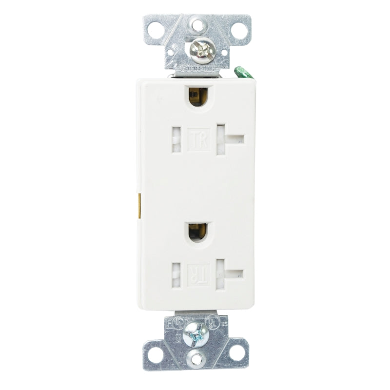 Eaton Wiring Devices TR1307W-BOX Duplex Receptacle, 20 A, 2-Pole, 5-20R, White