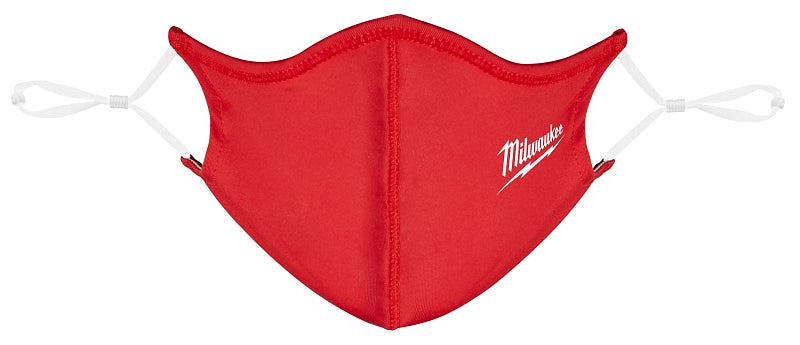 Milwaukee 48-73-4227 2-Layer Face Mask, One-Size Mask, Nylon/Polyester/Spandex Facepiece, Red