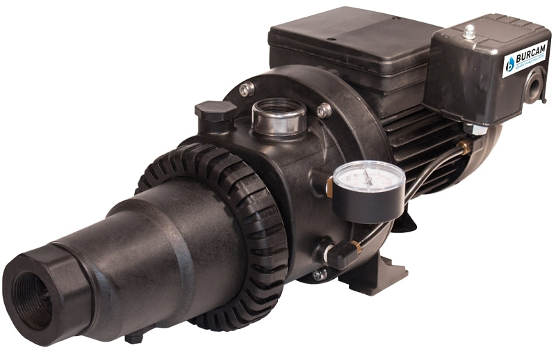 Burcam 506721P Jet Pump, 9 A, 115/230 V, 0.75 hp, 70 ft Max Head, 13 gpm, Stainless Steel