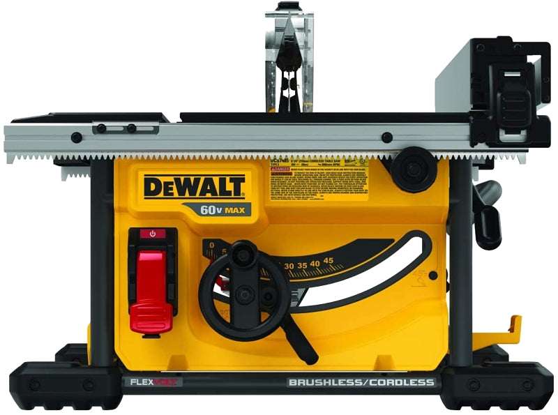 DeWALT FLEXVOLT DCS7485B Table Saw, 60 VDC, 8-1/4 in Dia Blade, 5/8 in Arbor, 24 in Rip Capacity Right
