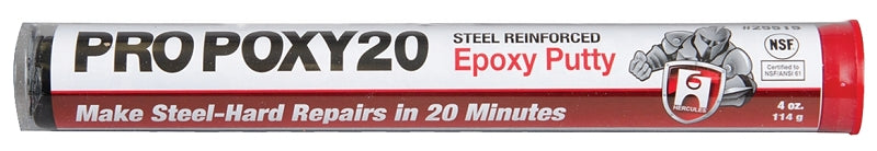 Oatey ProPoxy 20 Series 25515 Epoxy Putty, Solid, Black/White, 4 oz