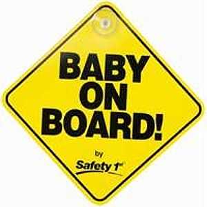 Safety 1st 48918 Safety Sign, Yellow Background, 7-1/2 in L x 5-1/2 in W Dimensions