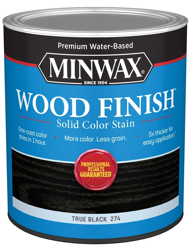Minwax 108510000 Interior Wood Stain, Solid Stain, True Black, Liquid, 32 fl-oz