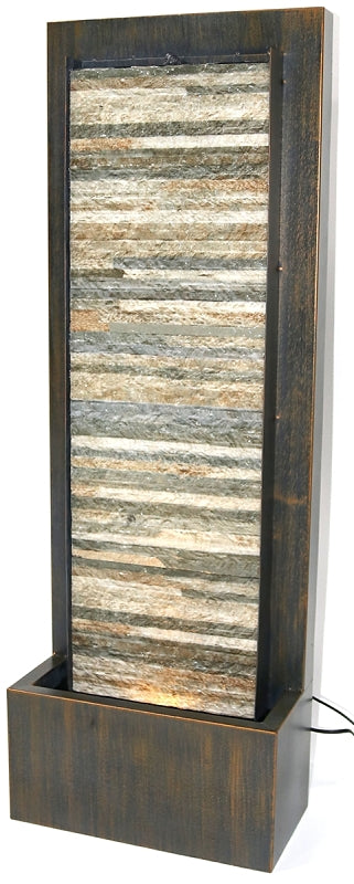 Seasonal Trends Y95892 Fountain, Steel W/Stone Brick