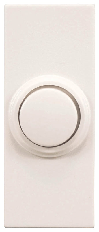 Heath Zenith SL-7393-02 Pushbutton, Round, Wireless, Plastic, White