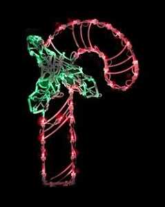 Hometown Holidays 60309 Pre-Lit Christmas Candy Cane Decor, 16 in L, LED Bulb
