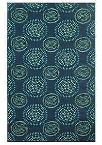 Mad Mats Molly Series 21821 Outdoor Mat, 6 ft L, 4 ft W, Plastic Rug, Aqua/Black