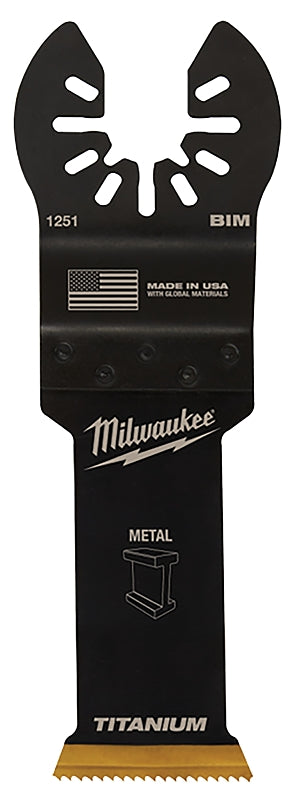 Milwaukee 49-25-1259 Blade, 1-1/8 in, 1-5/8 in D Cutting, HSS/Titanium