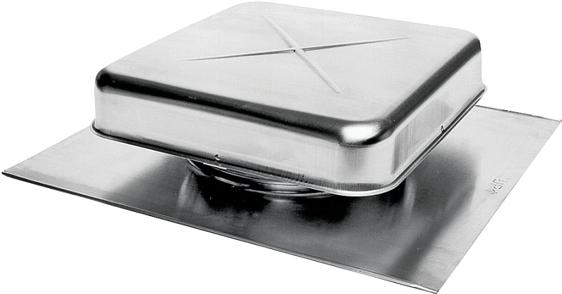 Lomanco LomanCool 550 Static Roof Vent, 15-3/8 in OAW, 50 sq-in Net Free Ventilating Area, Aluminum, Mill