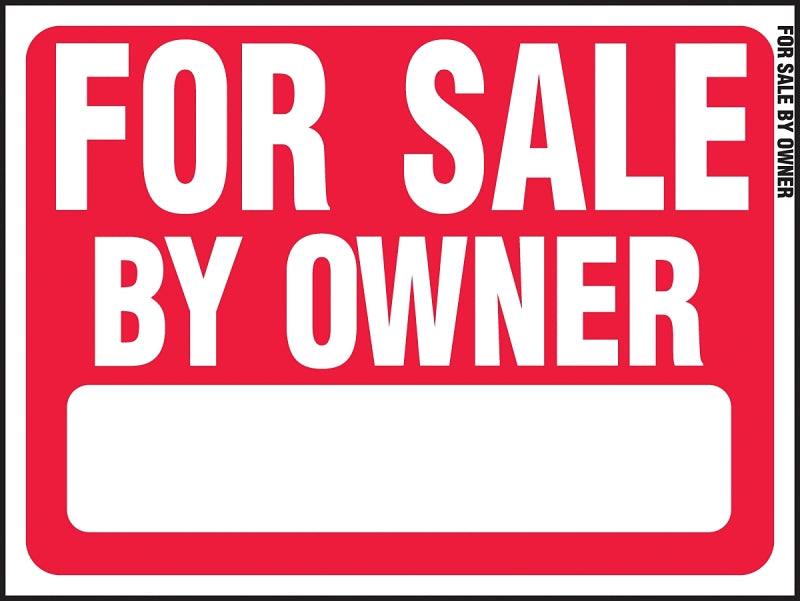Hy-Ko RS-605 Real Estate Sign, For Sale By Owner, White Legend, Plastic, 24 in W x 18 in H Dimensions