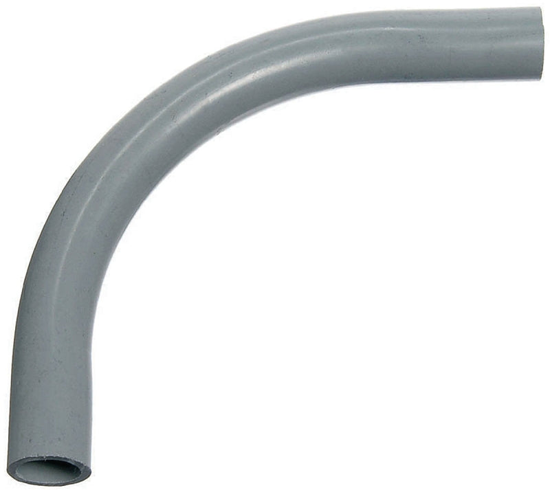Carlon UB9AJ-CAR Conduit Elbow, 90 deg Angle, 2 in Plain End, PVC, Gray
