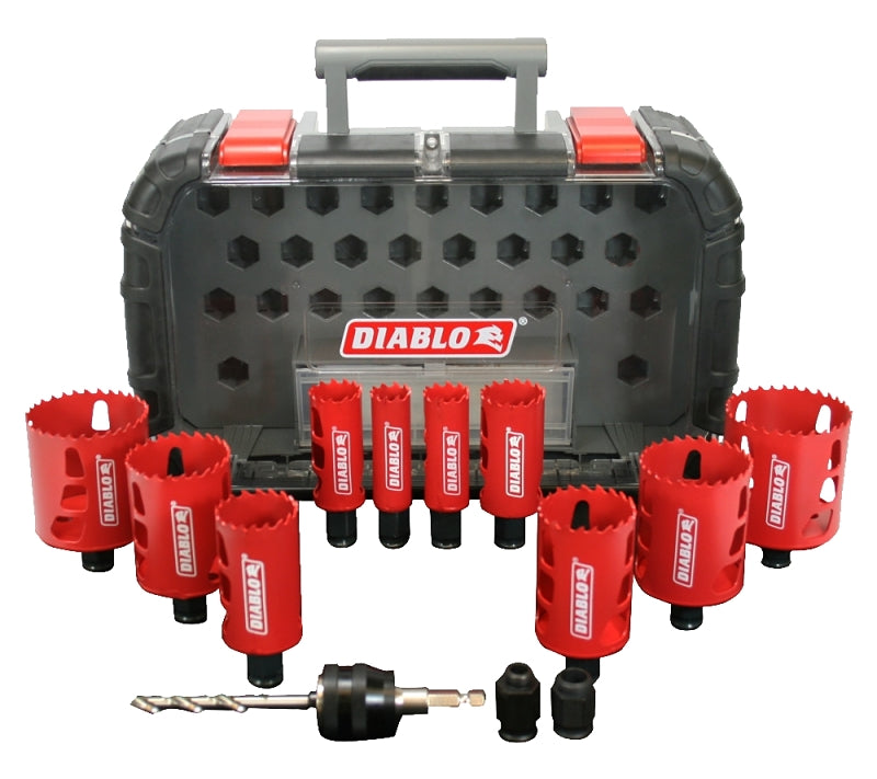 Diablo DHS14SGP Hole Saw Kit, 14-Piece, Bi-Metal