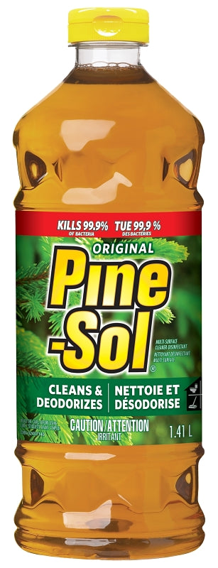 Pine-Sol 40154PAK7 Disinfectant Cleaner, 1.41 L, Liquid, Pine, Amber