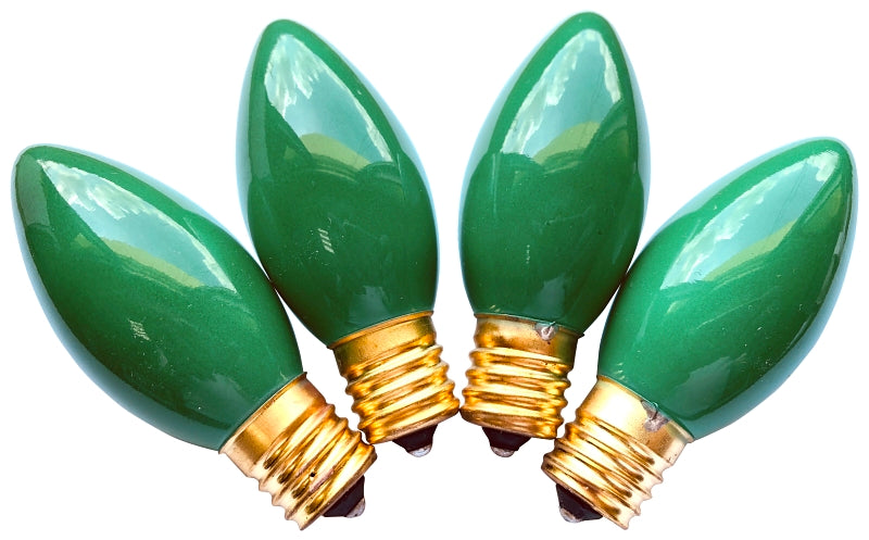Hometown Holidays 16500 Light Bulb, 7 W, Intermediate Lamp Base, Incandescent Lamp, Ceramic Green Light