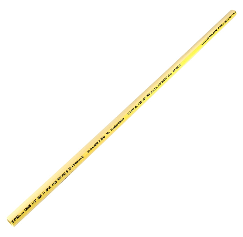 Charlotte Pipe CTS 12007 0200R Cut Pipe, 3/4 in, 2 ft L, CPVC