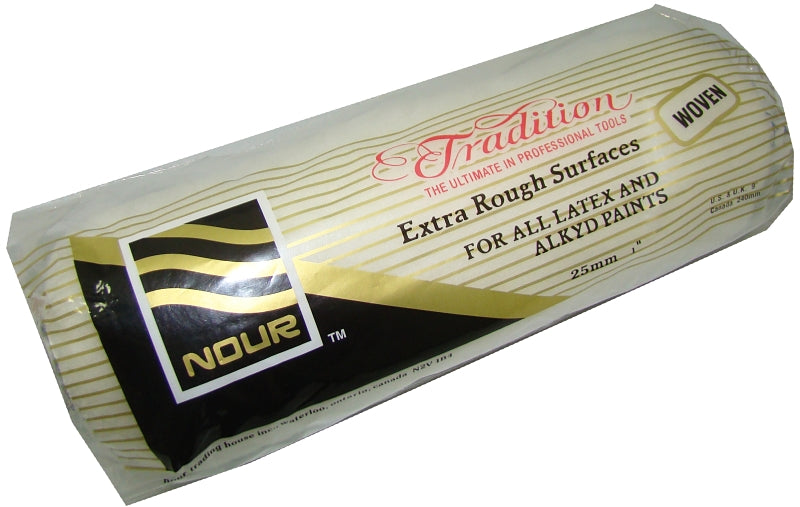 NOUR Tradition Z 9T25 NT Roller Cover Refill, 25 mm Thick Nap, 240 mm L, Nylon/Polyester Cover