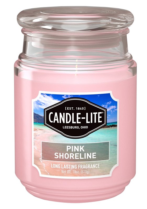 CANDLE PINK SHORELINE 18OZ