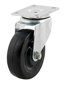 Dh Casters C-LM5P1RS Swivel Caster, 5 in Dia Wheel, 1-1/4 in W Wheel, Rubber Wheel, 300 lb