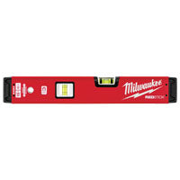 Milwaukee REDSTICK Series MLBXM16 Magnetic Box Level, 16 in L, 2-Vial, Magnetic, Aluminum, Red