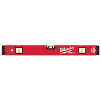 Milwaukee REDSTICK Series MLBX24 Box Level, 24 in L, 3-Vial, Non-Magnetic, Aluminum, Red