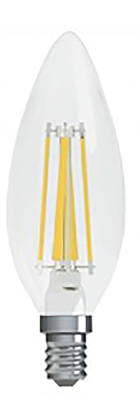 GE 23155 LED Bulb, Decorative, BC Lamp, 40 W Equivalent, E12 Lamp Base, Dimmable, Soft White Light, 2700 K Color Temp