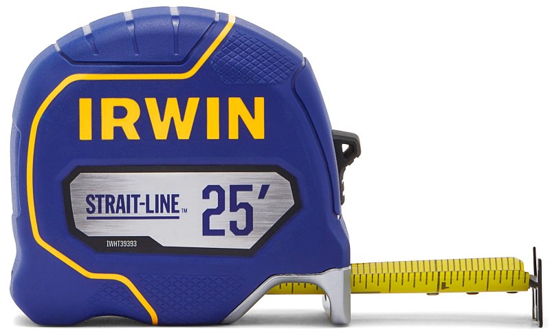 IRWIN STRAIT-LINE IWHT39393S Tape Measure, 25 ft L Blade, 1-1/4 in W Blade
